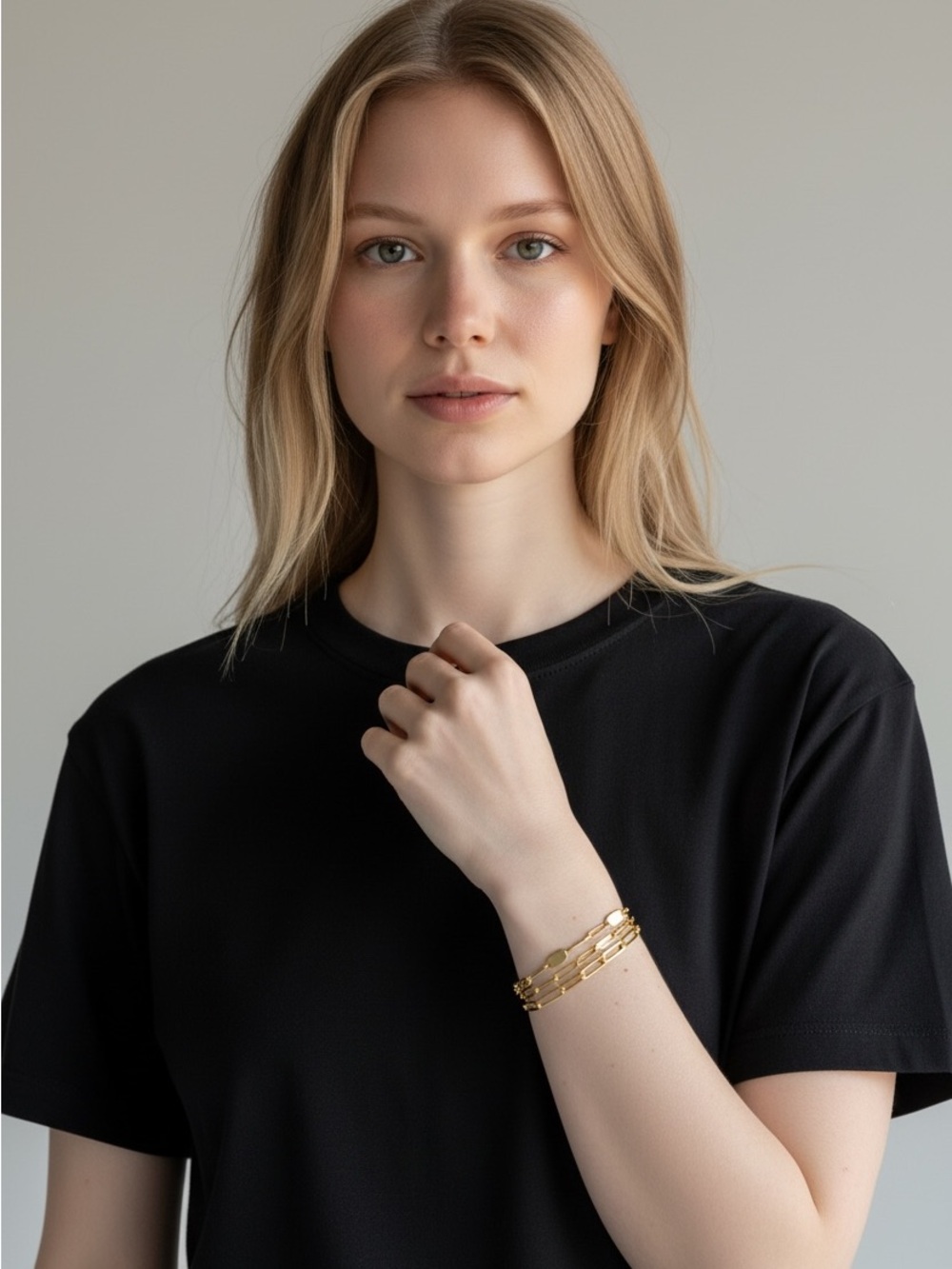 10/22 Gold Link Bracelet for Women - Classic Chain Bracelet